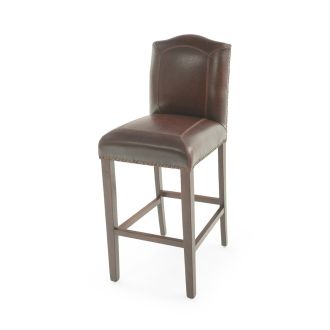 Bristol Bar Stool - Burnt Umber Cypress Leather