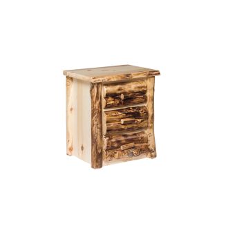 Rustic Colorado Aspen 3 Drawer Nightstand
