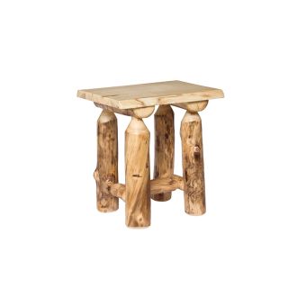 Rustic Colorado Aspen End Table