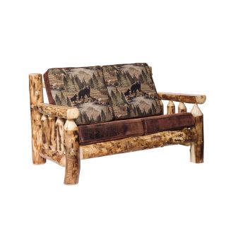 Rusitic Colorado Aspen Cushioned Loveseat (Pictured w/ Bradley Fabric)