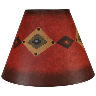 Rustic Burnt Red Southwest Diamond Lampshade