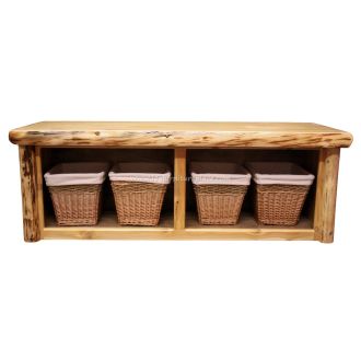 Cedar Lake Cabin Log Foot Bench