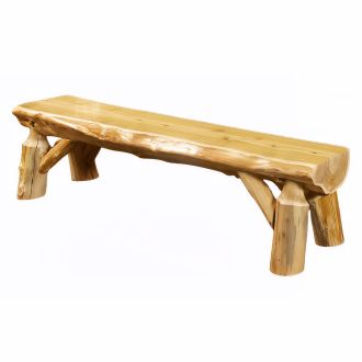 Cedar Lake Half Log Bench
