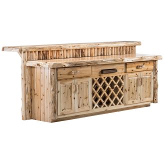 Cedar Lake Solid Wood Rustic Bar