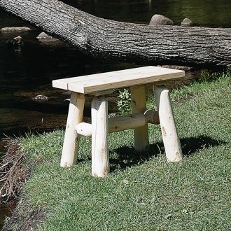Contoured Comfort Straight Log Bench