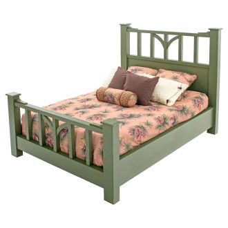 Cottage Sunrise Painted Bed - Sea Mist Green Paint Finish & Side Rails