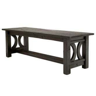 Cottage Sunrise Painted Bench - Black Harvest