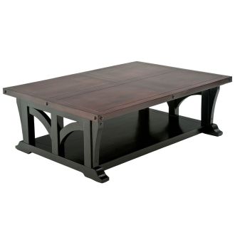 Cottage Sunrise Painted Coffee Table - Black Harvest Base Paint Finish