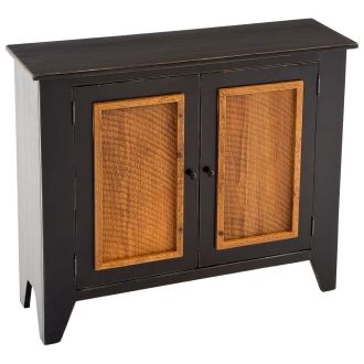 Cottage Sunrise Painted Double Panel Cupboard - Black Harvest Paint Color Finish