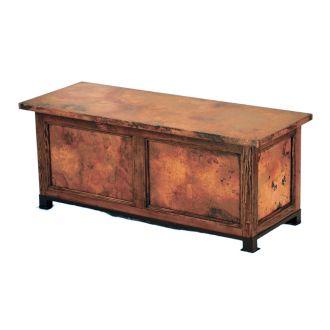 Country Hammered Copper Deluxe Storage Bench