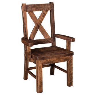 Denver Farmhouse Rough Sawn Dining Arm Chair
