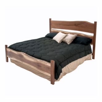 Denver Walnut Live Edge Slab Bed