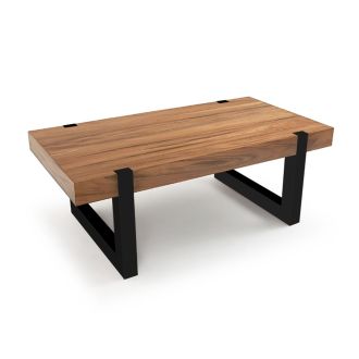 Modern Elegant Dining Table - with Golden Walnut Base in Ebony Finish
