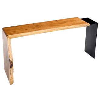 Forged Forest Natural Sofa Table - Black Walnut - Natural Clear Finish