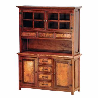 Francisco Hammered Copper 2 Door 4 Drawer Buffet & Hutch