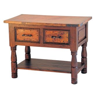 French Hammered Copper 2 Drawer Sideboard