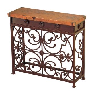 Gate Hammered Copper Sofa Table - Small