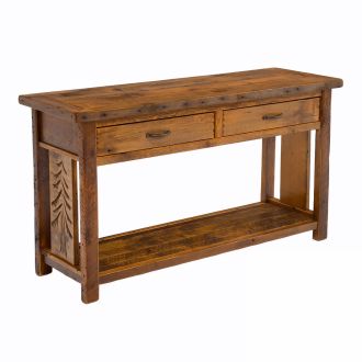 Giant Grove 2 Drawer Reclaimed Barn Wood Sofa Table