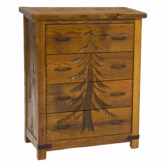 Giant Grove 4 Drawer Reclaimed Barn Wood Chest
