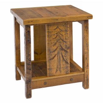 Giant Grove Reclaimed Barn Wood Square Bedside Table