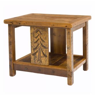 Giant Grove Reclaimed Barn Wood Rectangular Bedside Table
