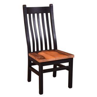 Golden Gate Reclaimed Dining Side Chair - Ebony Chair Frame Finish