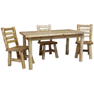 Hidden Lake Cedar Log 4 Post Dining Table