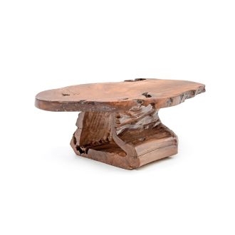 Rustic Hollow Log Coffee Table
