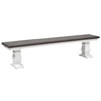 Kimberley Weathered Wood Dining Bench - Light Brown Seat Finish