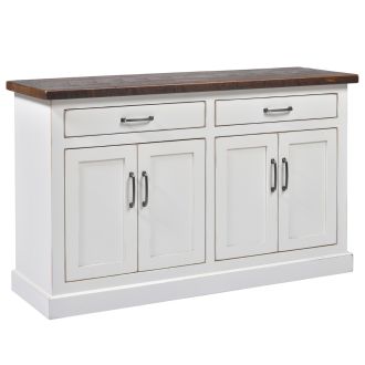 Kimberley 4 Door Weathered Wood Buffet - Light Brown Top Finish