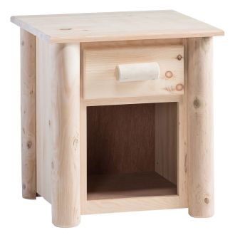 Lakeland Frontier 1 Drawer Log Nightstand