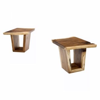 Live Edge Golden Walnut End Tables