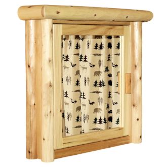 Woodlands Clean Cedar Log Medicine Cabinet