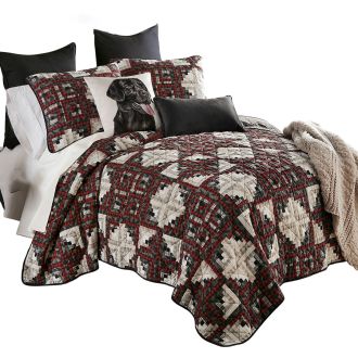 Log Cabin Star Quilt Set