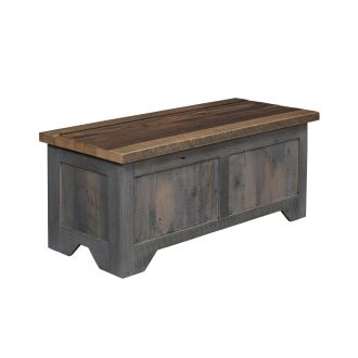 London Fog Modern Barn Wood Blanket Chest