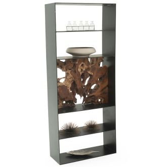 Modern Rustic Teak Slab Shelf