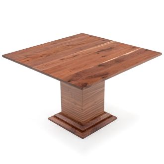 Natural Black Walnut Pedestal Table 