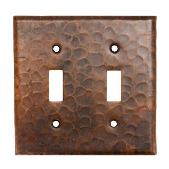Copper Switchplate Double Toggle Switch Cover
