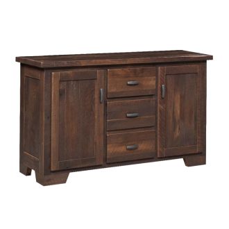 Oxford Square 3 Drawer Barn Wood Buffet - Provincial Finish