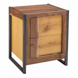 Powder Mountain 2 Drawer Walnut Nightstand