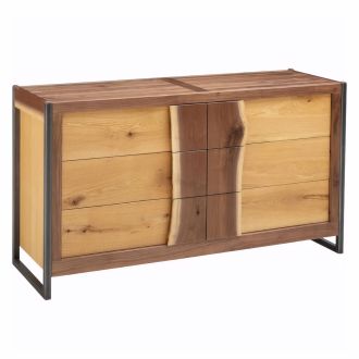 Powder Mountain 6 Drawer Walnut Dresser