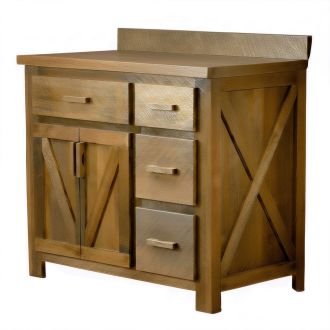 Weathered Wood Bathroom Vanity