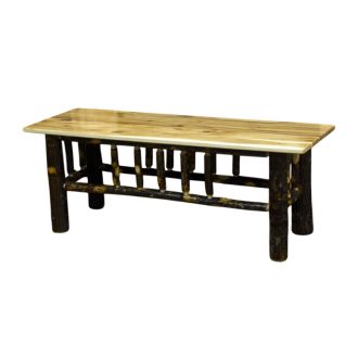 Real Hickory Log Bench