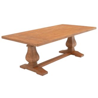 Reclaimed Trestle Oldwood Dining Table - Light Finish