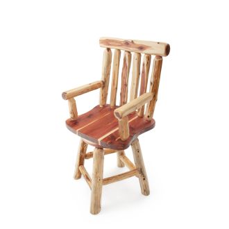 Red Cedar Log Arm Bar Stool