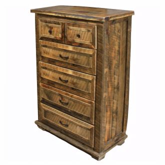 Rural Root 6 Drawer Weathered Wood Bachelor Chest