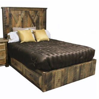 Rural Root Legend Weathered Wood Platform Bed