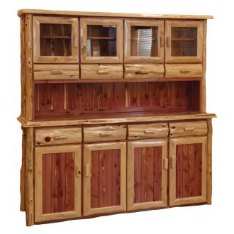 Rust Valley Red Cedar Four Door Buffet & Hutch 