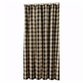 Black Checkered Shower Curtain