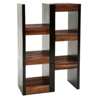 Rustic Modern Reclaimed Wood Stackable Bookcase
